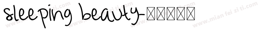 sleeping beauty字体转换